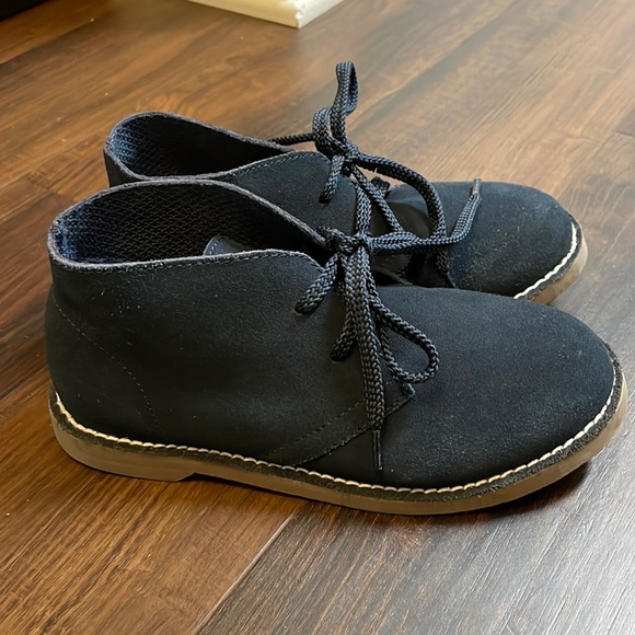 Kids Suede Navy Dress Boots - Picture 3 of 7